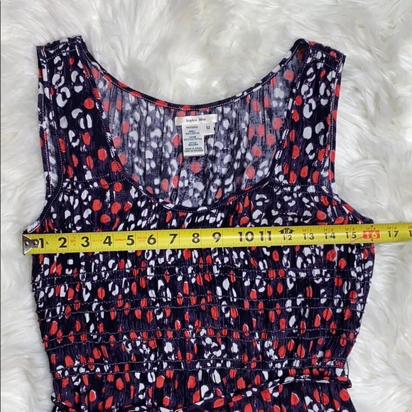 Sophie Max Sleeveless A-Line Purple Pattern Dress - Picture 5 of 8